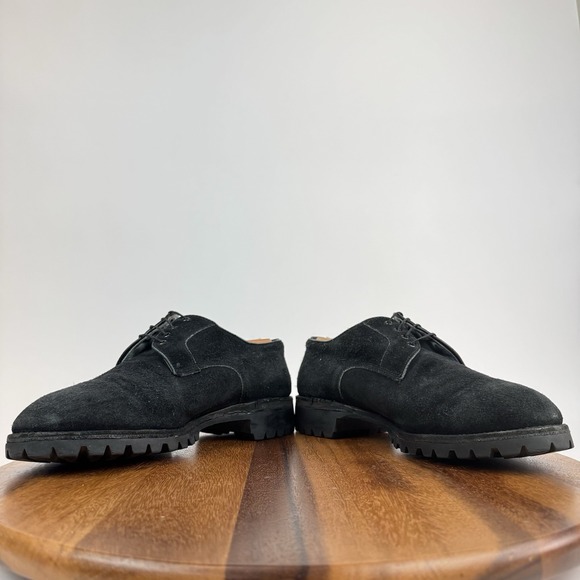 Mens Alden Black Suede Casual Plain Toe Vibram Sole Oxfords Shoes Size 10‎ B main image 4